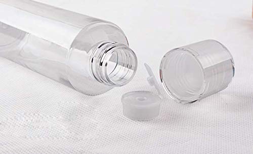 5 Oz Clear Plastic Empty Bottles Travel Bottle Container With Flip Cap Bpa -Free Sample Tube Jars For Cosmetic Bath Shower Gel L